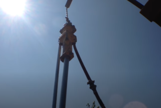 How we use a Rhino fence post driver on a chain link job