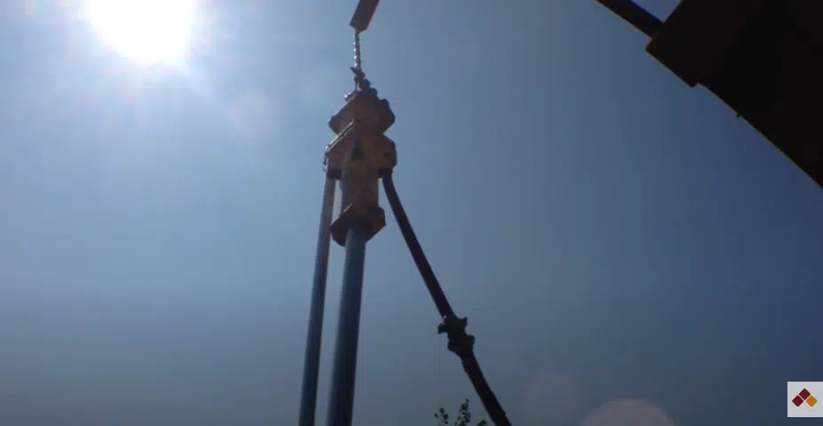 How we use a Rhino fence post driver on a chain link job