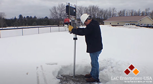 Rhino GPD-40 Drives Fence Posts Into Frozen Ground