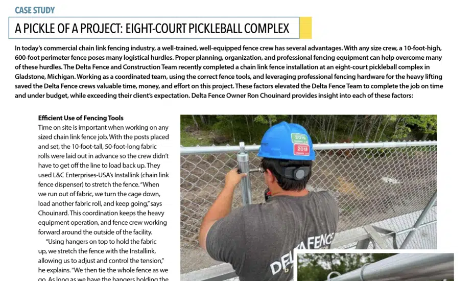 Fence News pickleball Feb 2025